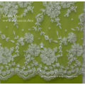 High Quality Elastic Lace Fabric with Beaded Belt Embroidery Flower for Bridal Gown Home Desgin 52'' No.CA094B